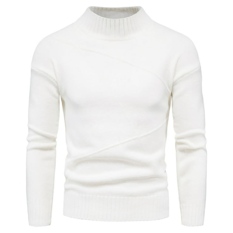Mens white top turtleneck walmart