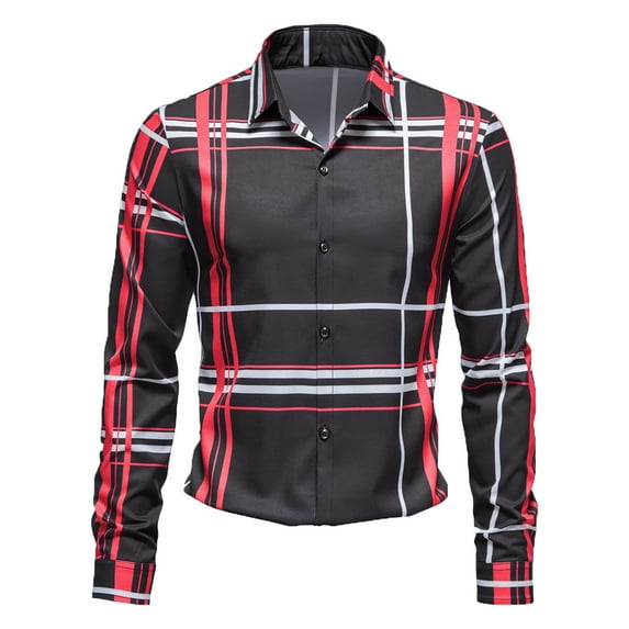 Penkiiy Mens Button Down Shirts Cotton Long Sleeve Shirts Regular Fit Black Clearance