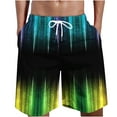 thumbnail image 1 of Penkiiy Mens Rainbow Swim Trunks Swim Shorts with Mesh Lining Funny Swimwear Bathing Suits S Black, 1 of 4
