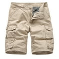 thumbnail image 1 of Penkiiy Mens Shorts Mens Cargo Shorts Relaxed Fit Multi Pockets Casual Outdoor Shorts Work Button Walkshorts Workout Shorts Khaki Short, 1 of 2
