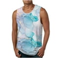 thumbnail image 1 of Penkiiy Mens Tank Top 2024 Undershirt Mens Summer Beach Beach Simple Classic Solid Color V Neck Cotton and Sleeveless Mens S Light Blue, 1 of 4