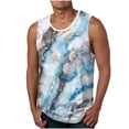 thumbnail image 1 of Penkiiy Mens Tank Top 2024 Undershirt Mens Summer Beach Beach Simple Classic Solid Color V Neck Cotton and Sleeveless Mens S Light Blue, 1 of 4