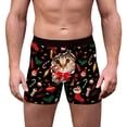 thumbnail image 1 of Penkiiy Mens Underwear Boxer Briefs Christmas Digital Printing Breathable Close Fitting Men's Underpants Comfortable Boxers Black Underwear, 1 of 2