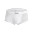 thumbnail image 1 of Penkiiy Mens Underwear Boxer Briefs Men Casual Solid Sexy Low Waist Mesh Breathable Erotic Panties White Underwear, 1 of 4