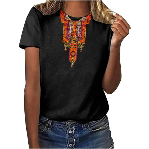 Penkiiy Mexican Embroidered Shirts for Women Boho Tops and Blouses Short Sleeve Bohemian Peasant Summer Fall Tunic Top,Vintage Floral Tunic Shirts, Flowers Embroidery Blouses XL Black