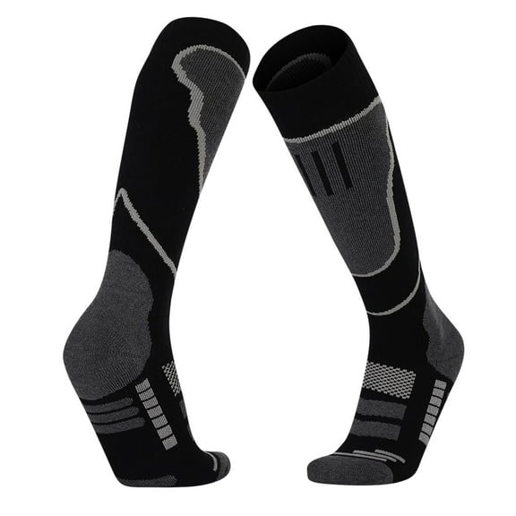Penkiiy Middle Socks for Men Men's Adult High Tube Thickened Warm Ski Socks Men's And Women's Winter Towel Socks High Tube Outdoor Climbing Sports Socks Black Socks