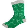 thumbnail image 1 of Penkiiy Middle Socks for Men Adult Men Print Patchwork Lovely Middle Tude Socks Home Sports Stockings Green Socks, 1 of 3