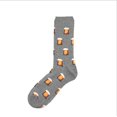 thumbnail image 1 of Penkiiy Middle Socks for Men Fashion Men Women Unisex Casual Cotton Print Middle stockings Socks Gray Socks, 1 of 1