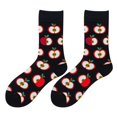 thumbnail image 1 of Penkiiy Middle Socks for Men Unisex Printing Towel Bottom Socks FashionLong Sock Comfortable Socks Black Socks, 1 of 4