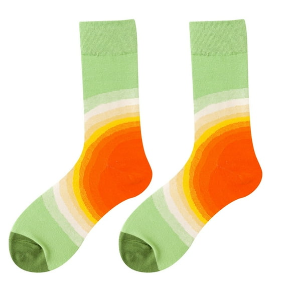 Penkiiy Middle Socks for Men Unisex Printing Towel Bottom Socks FashionLong Sock Comfortable Socks Green Socks