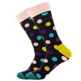 thumbnail image 1 of Penkiiy Middle Socks for Men Women Dot Print Cotton Vintage Fashion Long Sock Comfortable Socks Pink Socks, 1 of 2