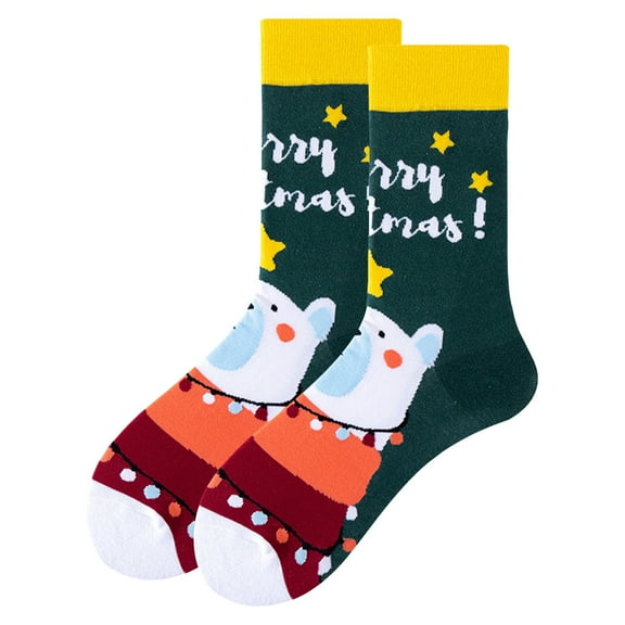 Penkiiy Middle Socks for Men Women Mens Unisex Christmas Gifts Casual Winter Warm Cotton Socks Knit Soft Long Socks I Socks