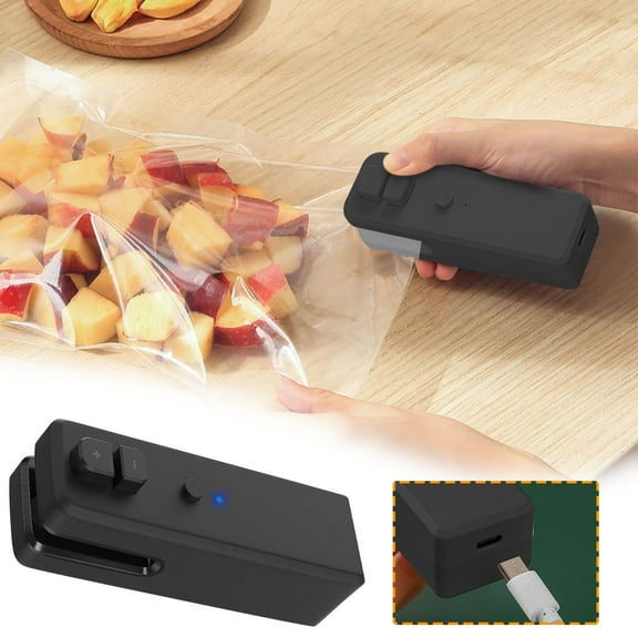 Penkiiy Mini Bag Sealer, USB Rechargeable Handheld Bag Resealer Portable Plastic Sealer Heat Seal Vacuum Automatic Sealing Machine for Chips Snacks, Sellador de Bolsas Plasticas