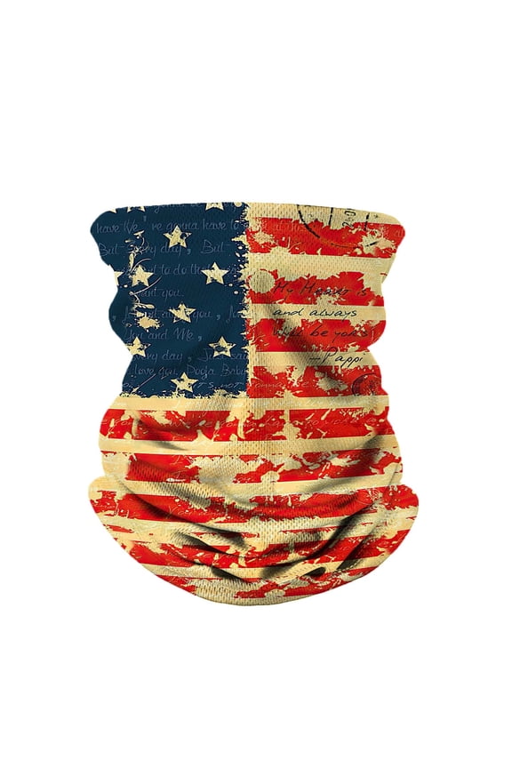 Neck Gaiters for Men Unisex Neck Gaiter Outdoor Sports For Women Men Independence Day Print Scarf Riding Mask Yellow Gaiters