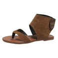 thumbnail image 1 of Penkiiy New Women's Sandals Fashion Roman Thong Flat Sandals, 1 of 8