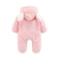 thumbnail image 1 of Penkiiy Newborn Baby Winter Girls Boys Clothes Warm Overall Rompers Jumpsuit kids Baby Easter Romper 0-3 Months Pink on Sale, 1 of 3