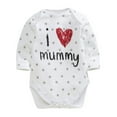thumbnail image 1 of Penkiiy Newborn Infant Baby Boys Girls Valentines Heart Letter Printing Romper Bodysuit Gifts for Baby Girls for 6-9 Months Kids White on Clearance, 1 of 5