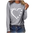 thumbnail image 1 of Penkiiy Personalized Nana Shirt, Custom Grandma Heart Sweat, Grandkids Name Shirt, Gift For Grandma, Nana Crewneck S Gray, 1 of 1