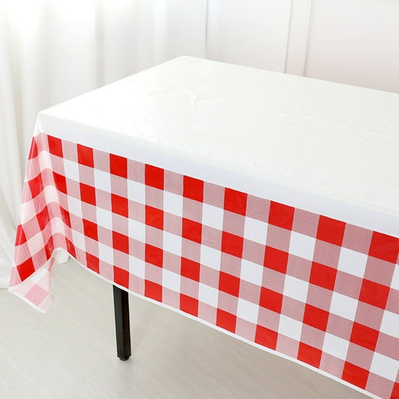 Penkiiy Pink Gingham Party Supplies Pink Gingham Paper Plates and Napkins Pink Checkered Plates Disposable Pink and White Plaid Party Decor for Birthday Family Fall Picnic BBQ Party