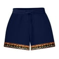 thumbnail image 1 of Penkiiy Plus Size Shorts for Women 2024 Summer Casual Elastic Waist Lace Trim Beach Shorts Yoga Lounge Shorts with Pockets 3XL Navy, 1 of 5