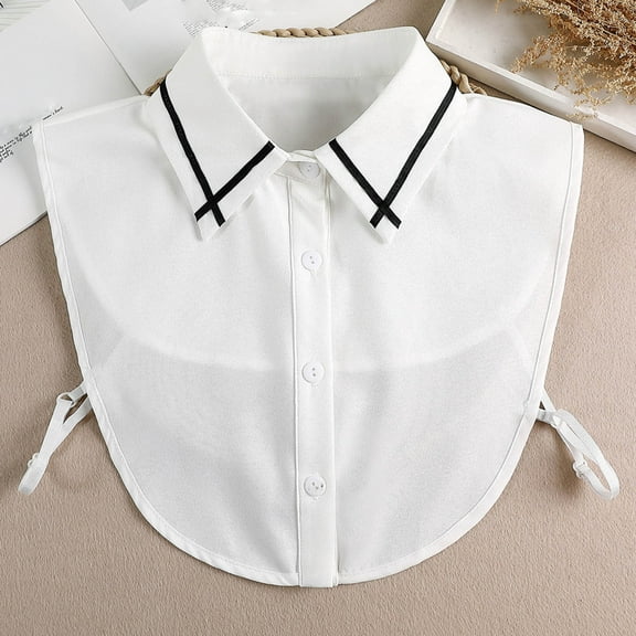 Penkiiy Retro Women's Detachable Fake Collar Shirt – Trendy Fashion Essentials, Adjustable & Versatile Blouse Accessory
