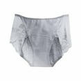 thumbnail image 1 of Penkiiy Seamless Underwear Contrast Lace Cut Out Side Panty Low Rise Bikini Underwear Hipster Stretch Brief L Gray, 1 of 3
