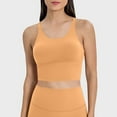 thumbnail image 1 of Penkiiy Seamless Wire-Free Sports Bra for Women - High Support Yoga & Running Bra with Breathable Back Design, Lightweight Summer Workout Top 4 Orange, 1 of 4