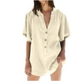 thumbnail image 1 of Penkiiy Short Rompers, Tshirt Shorts Romper, Summer Womens Shorts Dressy Jumpsuits Casual 2024 Trendy S Beige, 1 of 6