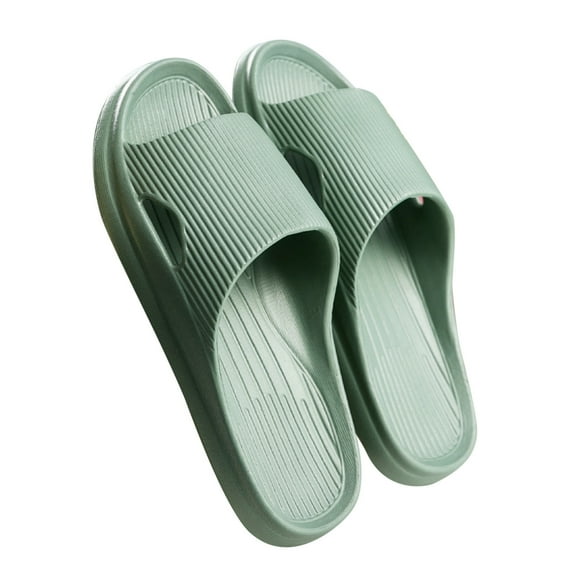 Penkiiy Slippers for Women and Men, Pillow House Slippers Shower Shoes Indoor Slides Bathroom Sandals, Ultimate Comfort, Lightweight, Thick Sole, Non-Slip, Easy to Clean 38-39 Green