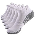 thumbnail image 1 of Penkiiy Socks for Men 6 Pairs Men Women Low Canister Movement Take A WalkTowel Cotton Breathable Socks White Socks, 1 of 5