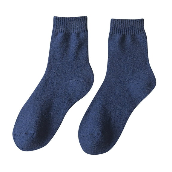 Penkiiy Socks for Men Men Women Winter Thicken Keep Warm Couple Socks Fashion Trend Socks Navy Socks
