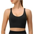 thumbnail image 1 of Penkiiy Sports Bras for Women Women's Sports Bra Fitness Running Shockproof Yoga Tank Top Front Zipper No Steel Ring Comfort Sports Bra Gathering Shockproof Measures Black Bras, 1 of 8