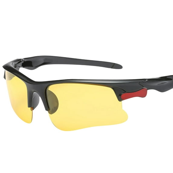 Penkiiy Sports Sunglasses for Mens Women, Cycling Glasses, Youth Baseball Sunglasses, Oversized Sports Sunglasses, Sports Running Biking Fishing Sunglasses Yellow