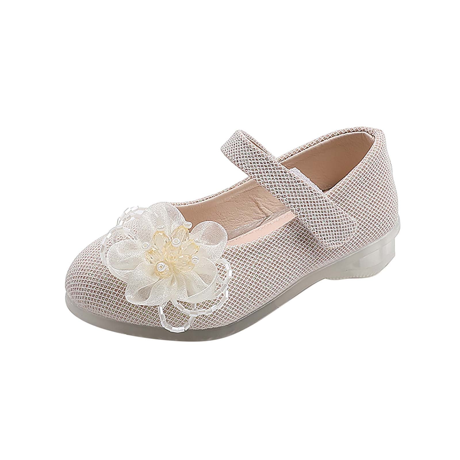 Kids Dress Sandals Strappy Rhinestone Flower Clear High Heel Shoes Pink |  eBay
