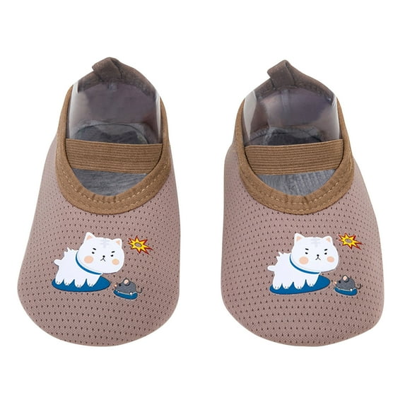 Penkiiy Spring Summer Baby Socks Floor Socks Anti-skid Cool Insulation Indoor Soft Soled Shoes Socks Smart Step First Walkers Shoes 12-18 Months Coffee 2023 Summer Deal