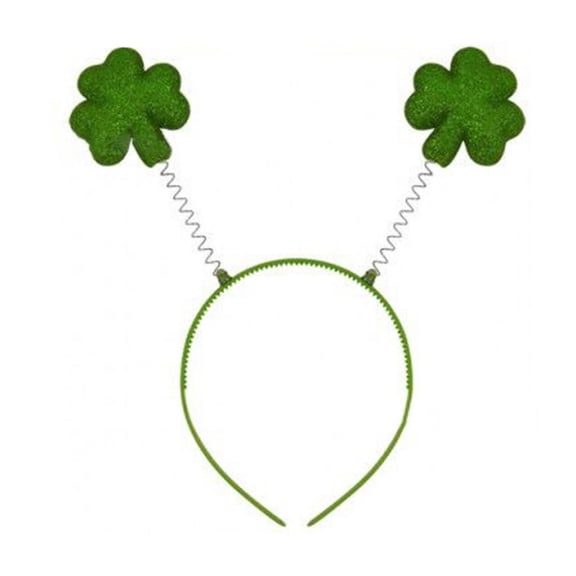 Penkiiy St. Patrick's Day Headbands Green Clover Hair Accessories Top Hat Hair Hoop Leprechaun Head Boppers Shamrock Headpieces for Men and Women