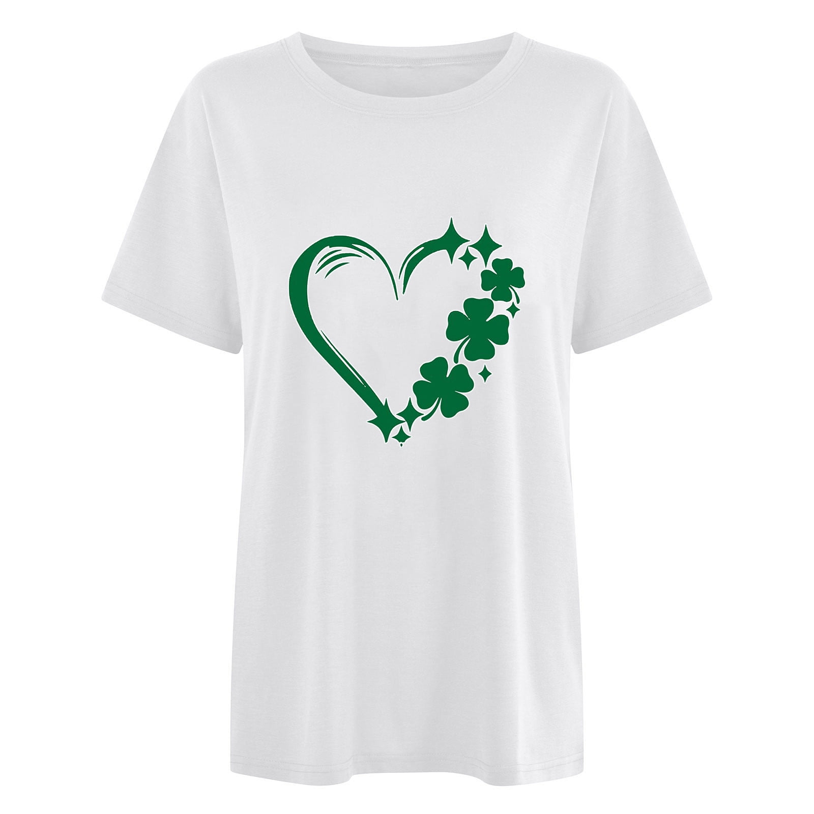Womens St Patricks Day Irish Girl Shamrock Clover Heart T-Shirt Womens St Patricks Day Irish Girl Shamrock Clover Heart T-Shirt