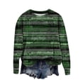 thumbnail image 1 of Penkiiy St. Patrick's Day Sweatshirts for Women Shamrock Shirt Clover Printed Irish Gift Casual Loose Long Sleeve Fit Tops M Multicolor, 1 of 5