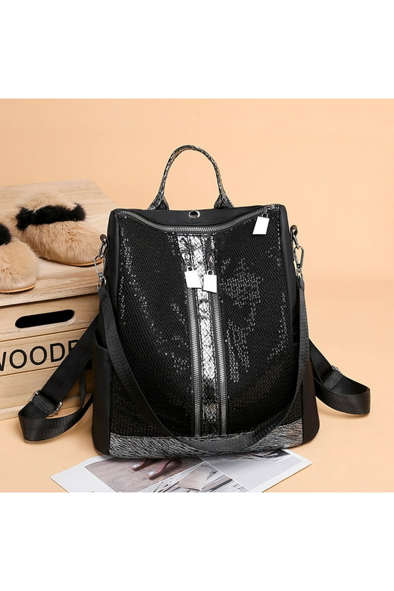Stylish Sequin Backpack for Women - Sparkling Large Capacity Student Bag, Perfect Gift for School & Parties
