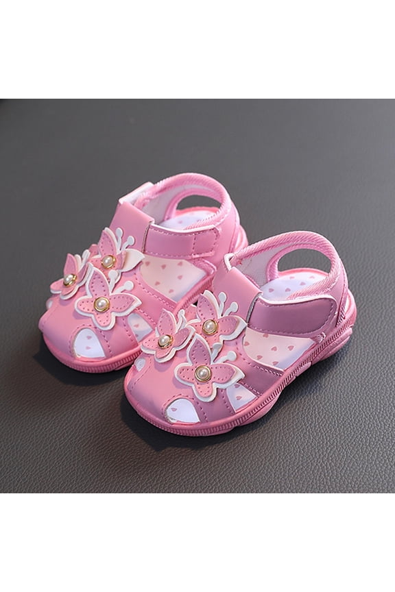 Summer Boys'And Girls First Walkers - Ultra-Comfort Summer Sandals with Non-Slip Soles | Trendy Animal Prints & Princess Style