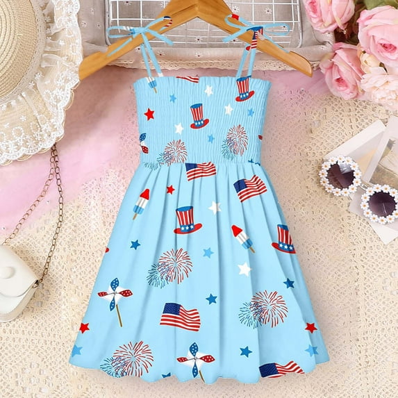Penkiiy Summer Girls Sleeveless Beach Dress – Trendy Strappy Sun Dress for Toddlers, Vacation & Play