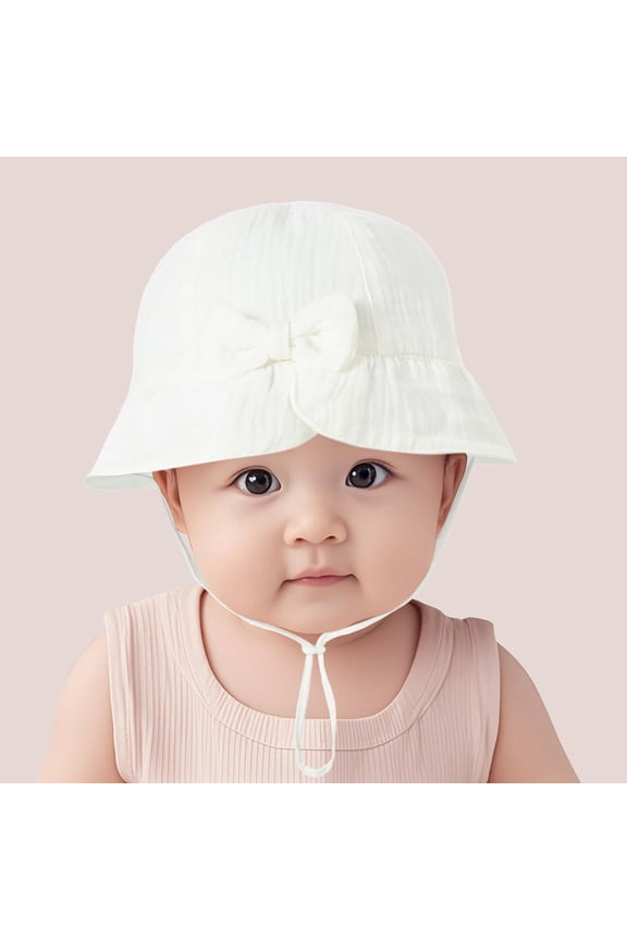 Summer Kids Fisherman Hat - Lightweight Baby Sun Protection Bucket Cap with Adjustable Strap for Outdoor Play, Beach, UV Shield