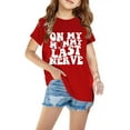 thumbnail image 1 of Penkiiy Summer Tops Kids Short Sleeve Shirts Girls Tee Shirts -The Greatest American Singer Crew Neck Top for Kids 3-14 Years 3 Years Red, 1 of 3