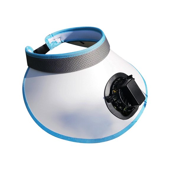 Penkiiy Sun Visor Hats with Fan-Three Temp Settings-Large Area Sun Protection,Visors for Women/Men/Kids,Adjustable Elastic Buckle