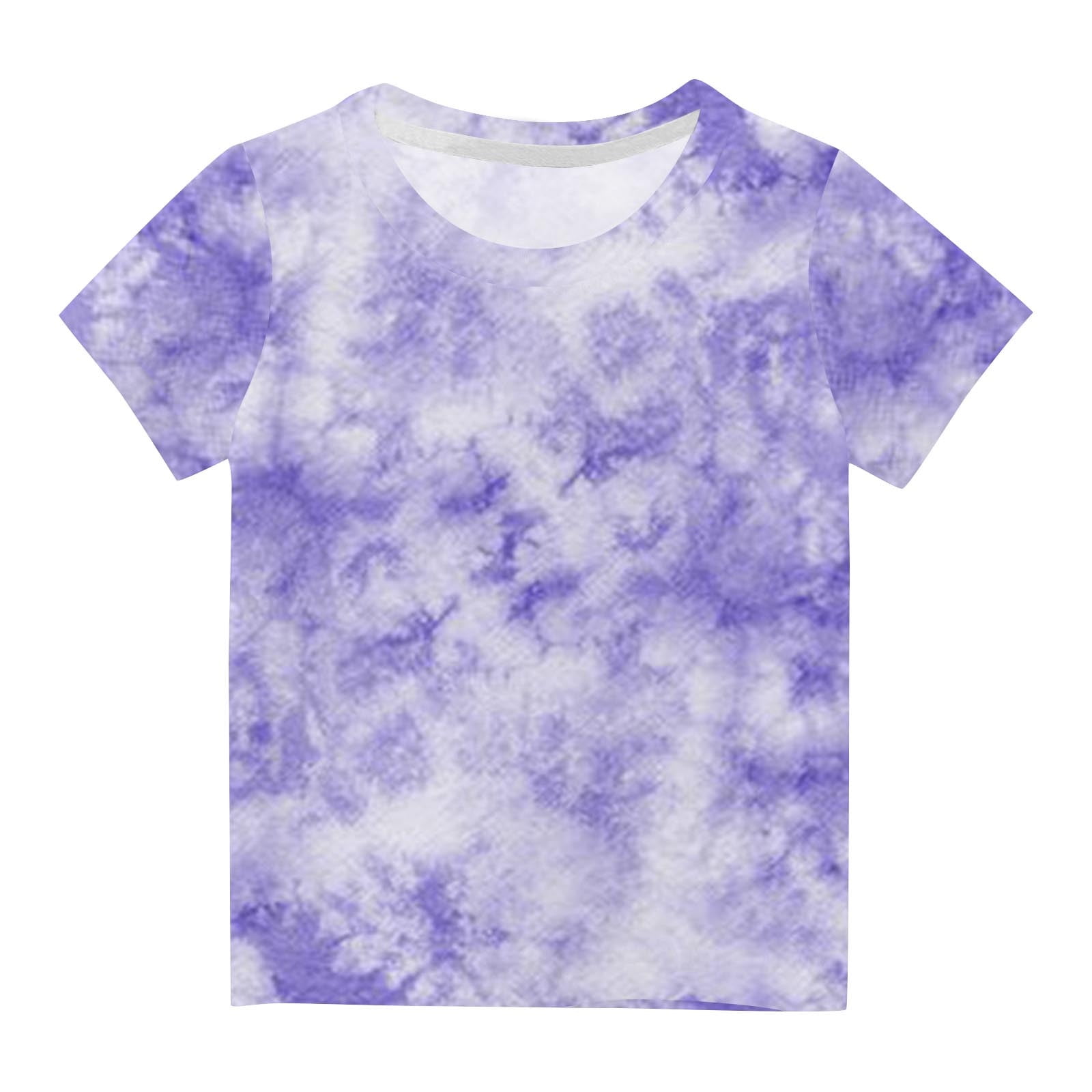 Tie Dye Purple And Blue Graphic Tee Penkiiy Tie Dye T-Shirt For