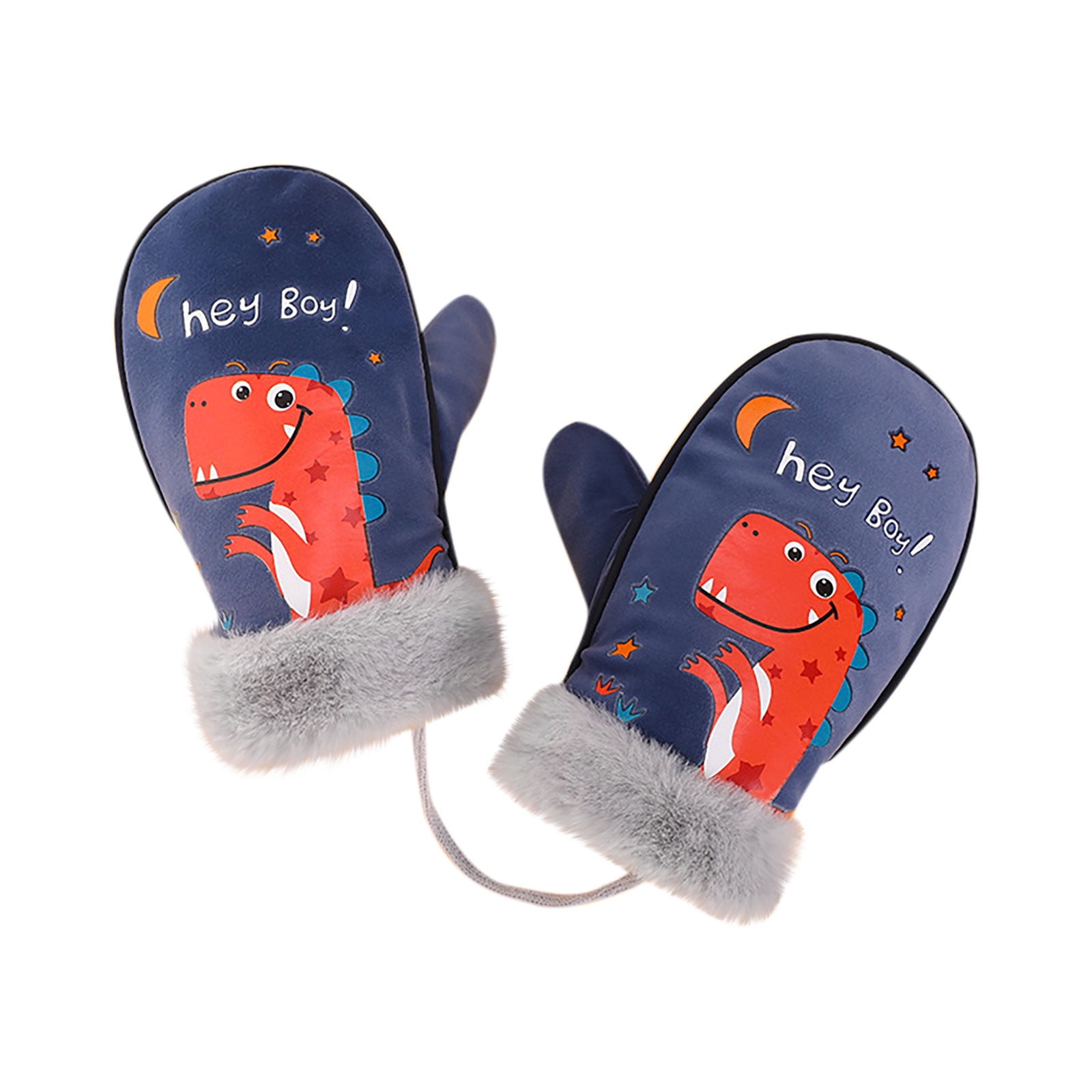 Penkiiy Toddle Mittens Children's Gloves Winter Outdoor Windproof Plus Velvet Layer Warm Lock