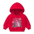 thumbnail image 1 of Penkiiy Toddler Baby Hoodie Christmas Print Pullover Hooded Sweatshirt Kids Boy Girl Padded Sports Long Sleeve Tops Fall Winter Outfit Red for 5-6 Years, 1 of 7