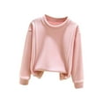 thumbnail image 1 of Penkiiy Toddler Baby Kids Winter Boys Girls Solid Color Long Sleeved Thickening Home Wear Clothes Top 9-10 Years Pink, 1 of 5