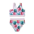 thumbnail image 1 of Penkiiy Toddler Kid Baby Pine Leopard Print Vest+Swimwear Two-Piece Swimsuit SetGirls Bikini Swimsuits 4-16 Summer Deal 3-4 Years, 1 of 1