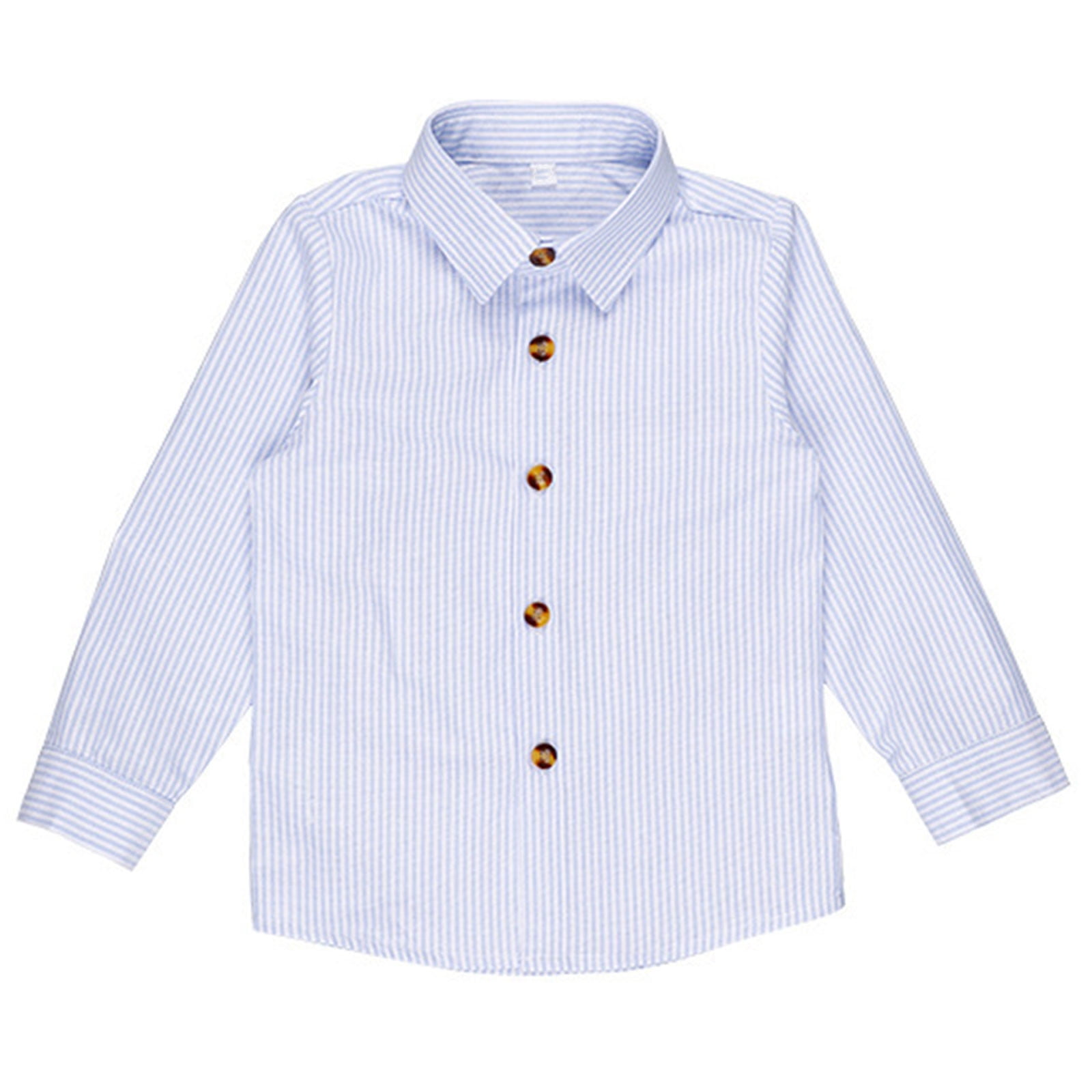 Penkiiy Toddler Kids Baby Boys Oxford Vertical Striped Dress Shirt,Boys